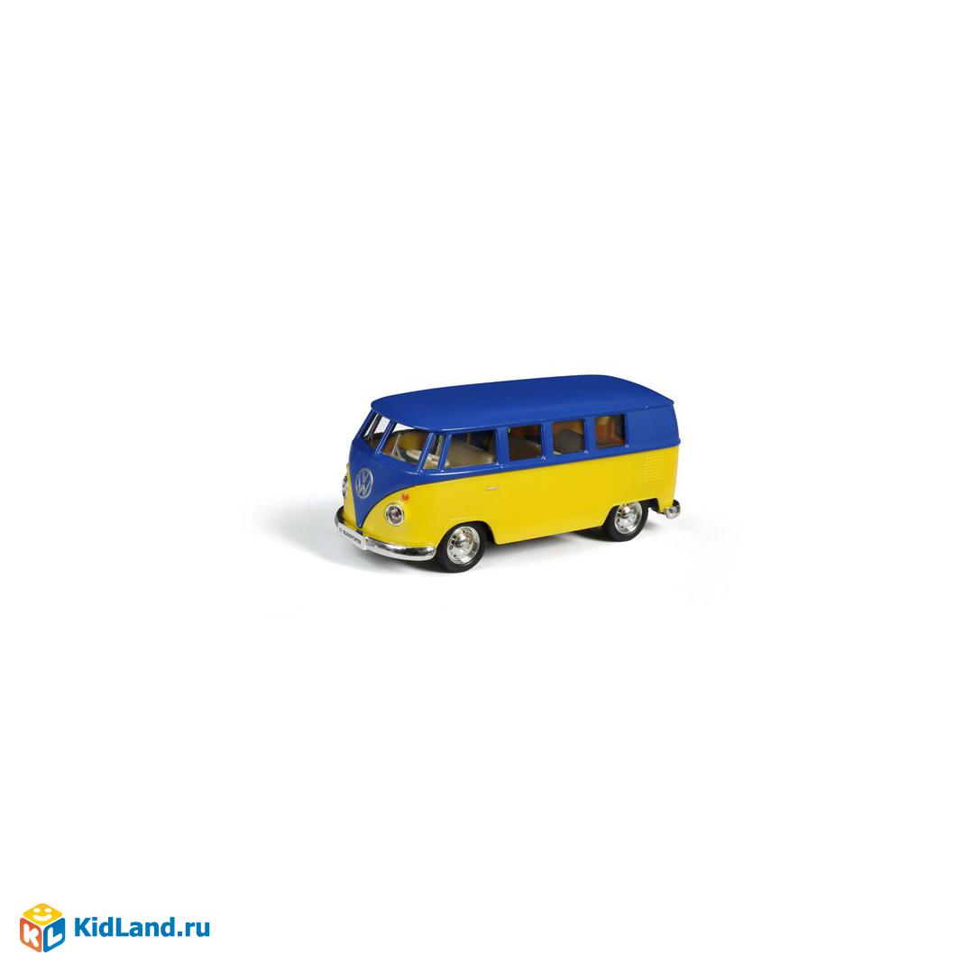 Машина металлическая RMZ City 1:32 Автобус инерционный Volkswagen Type 2  (T1) Transporter, цвет матовый синий с желтым, 16,5*7,5*7 см |  Интернет-магазин детских игрушек KidLand.ru