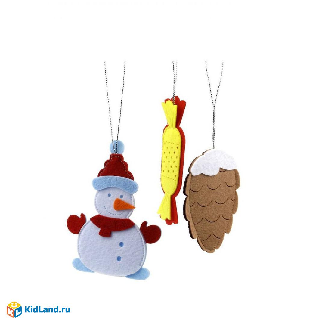 Новогодние игрушки из фетра «Дед мороз и Снегурочка»