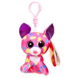 Котенок розовый, на брелке 12 см
