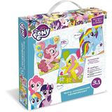 Набор аппликаций 3в1 . My little pony™. "Понивиль" (песок, фольга, EVA),  в коробке