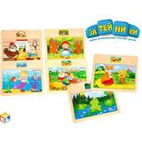 Затейники Пазл GT5034 ''Сказки'' 19,5*17*0,8 см, дерево (арт. 1100192)