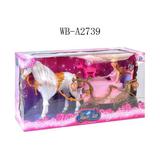 Карета для принцессы с лошадью со световыми эффектами, в наборе с куклой, в коробке