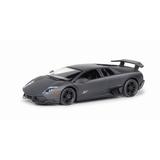 Машина металлическая RMZ City 1:32 Lamborghini Murcielago LP670-4 , инерционная, черный матовый цвет, 16.5 x 7.5 x 7 см