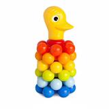 Пирамида-мини Уточка с шариками, 18 см (в сетке, 9 дет.)