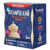 Песок космический Песочница+Формочки Голубой 1 кг(коробка)