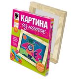 Картина из ниток. Птица