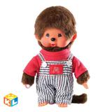 Monchhichi 20 см мальчик в полосатом комбинезоне