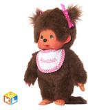 Monchhichi 20 см девочка в белом слюнявчике