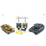 Танковый бой р/у и ИК датчик, 2 танка, 1:32 с аккумулятором, поворотная башня, свет, звук. (арт.508-10)