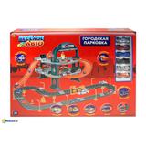 Парковка "Веселое авто", 3-х уровневая, в наборе 6 машинок и дорога