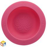 Тарелка силиконовая розовая, диаметр 17 см. 713