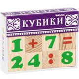 Томик кубики деревянные "Цифры" 1111-3