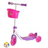 64639 трехколесный самокат Moby Kids "Кроха", с корзиной, розовый