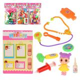 Куколка с набором доктора 8 предм., в ассорт., пакет