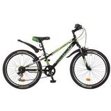 Велосипед NOVATRACK 24" EXTREME, сталь.рама 12" чёрный, 6-скор, TY21/RS35/SG-6SI, V-brake