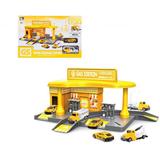 Автозаправочная станция, машина металл.2шт, в ассортименте