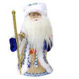 Дед Мороз в синем  мех. муз. 30 см, песенка "В лесу родилась елочка", элементы питания не входят в