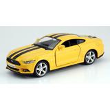 Машина металлическая RMZ City 1:32 Ford 2015 Mustang with Strip инерционная, цвет желтый, 12,7х5,08х3,75 см