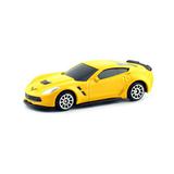 Машина металлическая RMZ City 1:64 Chevrolet Corvette C7, без механизмов, цвет желтый матовый, 9 x 4.2 x 4 см