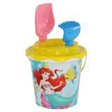 Набор песочный Disney «Русалочка» №3: ведро с наклейкой, ситечко "Солнышко", лопатка №5, грабельки №5