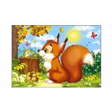 Пазлы мягкие А5, 12 элементов БЕЛОЧКА (изолон)