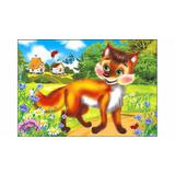 Пазлы мягкие А5, 12 элементов ЛИСИЧКА (изолон)