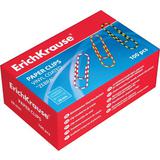 Скрепки металлические с виниловым покрытием ErichKrause® Zebra цветные, 28мм