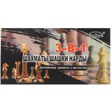 НИ 3в1 Шахматы, шашки, нарды, поле 24*12 см, кор