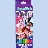 Карандаши цветные  12 цветов Enchantimals,  длина 177 мм