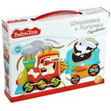 Шнуровки и липучки. "Паровозик" BABY TOYS