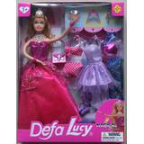 Кукла Defa Lucy. Игровой набор Defa Luсy "Красотка", роз., 1 кукла, 14 предм.в комплекте