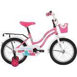 Велосипед NOVATRACK 12" TETRIS, розовый, тормоз нож., крылья цвет., багажник чёр., передняя корзина