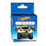 Мел белый Hot Wheels, 6 шт в упаковке с европодвесом