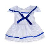 Одежда для куклы 39-45см: платье "Морячка", пакет с вешалкой