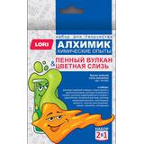 Алхимик. Химические опыты 2 в 1 "Цветная слизь и пенный вулкан"