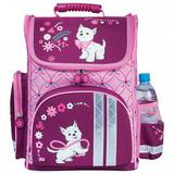 Ранец жесткокаркасный BRAUBERG, для нач. школы, дев., розов/борбовый, Щенок, 38*29*16 см. 20л