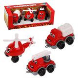 Набор мини-транспорт Пожарная техника, 3 шт