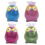 Игрушка антистресс Сова блестящая 10см, в инд пакетике. 4 цвета в ассорт