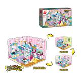 Конструктор Комната девочки 3в1, 194 детали, кор.