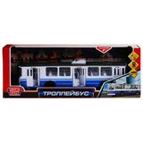 Машинка инерционная Технопарк Троллейбус открываются двери, свет,звук 31,5см