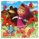 НАБОР ИЗ 9-И КУБИКОВ "ИГРАЕМ ВМЕСТЕ" МАША И МЕДВЕДЬ В ПЛЕНКЕ наб