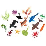 Игрушка пластизоль подводный мир (11 животных + 4 водоросли) в пак. Играем вместе 