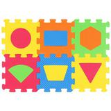 Коврик сборный Экран любимые герои, с фигурами, 6 эл., каждый 14*14см "Играем вместе" 