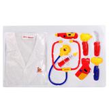 НАБОР ДОКТОР "ИГРАЕМ ВМЕСТЕ" МАША И МЕДВЕДЬ, С ХАЛАТОМ, СВЕТ+ЗВУК ,5*4*32,5СМ 