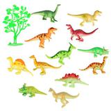 Игрушка пластизоль Играем Вместе Динозавры+дерево, асс. 12шт, в пак с хедером 
