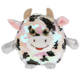 Игрушка мягкая корова из пайеток пятнистая 17см, без чипа, в пак. Мульти-пульти