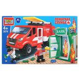 Конструктор "Город мастеров" пожар в банке, с фигурками, 145дет. в русс. кор. 