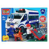 Конструктор "Город мастеров" газель: погоня за воришкой, с фигурками, 102дет. 