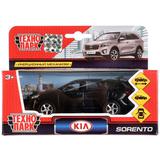 Машина металл KIA Sorento Prime черный 12 см, откр.дв., багаж., инерц. Технопарк 