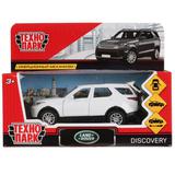 Машина металл LAND ROVER DISCOVERY 12см, открыв. двери, инерц, белый, Технопарк 